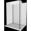 Mexen Kioto Walk-in zuhanyzó fal 125 x 90 x 30 cm, áttetsző, fekete - 800-125-090-221-70-00-030