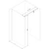 Mexen Kioto zuhanyfal 130 x 200 cm, bordázott 8 mm, Króm - 800-130-101-01-09