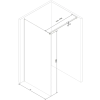 Mexen Kioto zuhanyfal 90 x 200 cm, Tükör 8 mm, Króm - 800-090-101-01-50