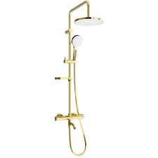 Mexen KX05 Termosztatikus Kád-Zuhany Szett - Arany/Fehér fürdőkellék