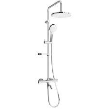Mexen KX05 Termosztatikus Kád-Zuhany Szett - Króm/Fehér fürdőkellék
