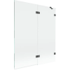 Mexen Lunar 2-szárnyas fürdőkád paraván, jobbos, 140 x 150 cm, átlátszó, matt szürke - 897-140-100-66-00-P
