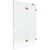 Mexen Lunar fürdőkád paraván 2-szárnyú jobb 110 x 150 cm, átlátszó, matt réz - 897-110-100-65-00-P