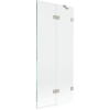 Mexen Lunar kétszárnyú jobb oldali kádparaván 80 x 150 cm, átlátszó, kefefinomságú nikkel - 897-080-100-97-00-P