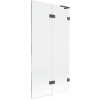 Mexen Lunar L kádparaván 2-szárnyú, jobb oldali 90 x 150 cm, átlátszó, szálcsiszolt gun gray - 897L-090-100-66-00-P