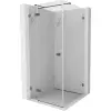 Mexen Lunar T balkonzuhanykabin, balra nyíló, 110 x 110 cm, átlátszó, gun gray kefe - 834T-110-110-66-00-L