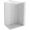 Mexen Lunar zuhanyfal Walk-in jobb 160 x 200 cm, átlátszó 8 mm, csiszolt nikkel - 830-160-000-97-00-P