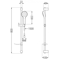 Mexen Milo DF40 kád készlet, Fekete - 713053DF40-70 fürdőkellék