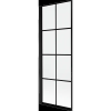 Mexen Mist 1-szárnyú bal fürdőkád paraván 70 x 150 cm, fekete rácsos, fekete - 8A9-070-001-70-77-L