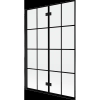Mexen Mist 2-paneles baloszárny keret bal 120 x 150 cm, fekete rács, fekete - 8A9-120-002-70-77-L