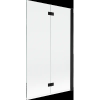 Mexen Mist 2-szárnyú, jobbos kádparaván 110 x 150 cm, átlátszó, fekete - 8A9-110-002-70-00-P