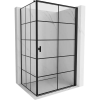 Mexen Mist-B  zuhanykabin jobb oldali 80 x 85 cm, fekete rácsos, fekete - 8A2T-080-085-70-77-P