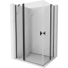 Mexen Mist Duo nyíló zuhanykabin 120 x 85 cm, átlátszó, fekete - 8A4-120-085-70-00