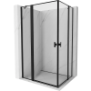 Mexen Mist Duo nyitható zuhanykabin 115 x 75 cm, fekete keret, fekete - 8A4-115L-075P-70-70