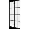 Mexen Mist kétajtós bal oldali fürdőkád paraván 90 x 150 cm, fekete rács, fekete - 8A9-090-002-70-77-L