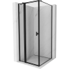 Mexen Mist T zuhanykabin ajtó bal 100 x 100 cm, fekete keret, fekete - 8A4T-100-100-70-70-L