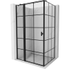 Mexen Mist T zuhanykabin billenő bal 85 x 70 cm, fekete rácsos, fekete - 8A4T-085-070-70-77-L