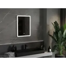 Mexen Navia LED Tükör - 80x60 cm, Páramentesítővel fürdőszoba bútor
