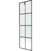 Mexen Next egyszárnyú fürdőkád paraván 60 x 150 cm, fekete minta, szálcsiszolt pisztolyszürke - 895-060-000-00-77-66