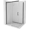 Mexen Omega 110 x 90 cm-es tolóajtós zuhanykabin, átlátszó, fekete - 825-110-090-70-00