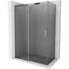 Mexen Omega tolóajtós zuhanykabin 160 x 80 cm, Sötétszürke, Króm - 825-160-080-01-40