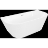 Mexen Oris szabadon álló fal melletti bordázott kád 170 x 80 cm, fehér, króm csaptelep - 52871708000-01