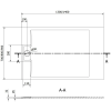 Mexen Otto   SMC zuhanytálca  130 x 90 cm, fehér  - 4N109013 Kompozit zuhanytálca Kompozit zuhanytálca