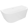 Mexen Oval Slim szabadon álló fali kád 170 x 80 cm, fehér, fehér túlfolyó - 52661708000-20
