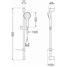 Mexen Pecos DF05 kád készlet, Króm - 72713DF05-00 fürdőkellék