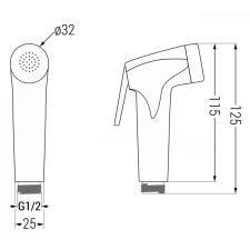 Mexen R-76 bidé zuhany, Króm - 79576-00 csaptelep
