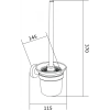 Mexen Remo WC-kefe, Fehér - 7050750-20