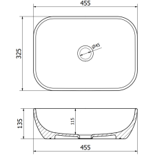 Mexen Rita munkalapi mosdó 45 x 32 cm, khaki matt - 21084543 szaniter