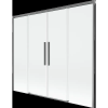 Mexen Rox 2 szárnyas toló zuhanyfal 170 x 150 cm, átlátszó, gun metal - 8C9-170-002-95-00