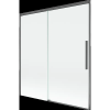 Mexen Rox 2-szárnyú, 150 x 150 cm-es, átlátszó, szálcsiszolt gun gray kádparaván - 8C9-150-001-66-00