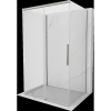 Mexen Rox-3S 3-falú tolóajtós zuhanykabin 145 x 85 cm, átlátszó, kefélt nikkel - 8C2-145-085-97-00-3S
