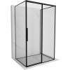 Mexen Rox-3S 3-falú zuhanykabin tolóajtóval jobb 130 x 120 cm, fekete keret, fekete - 8C2-130-120-70-70-3S-P