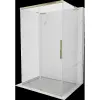 Mexen Rox-3S L 3 falú, tolóajtós zuhanykabin 130 x 85 cm, átlátszó, arany - 8C2L-130-085-50-00-3S