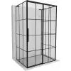Mexen Rox-3S L 3-oldalú, jobbra tolóajtós zuhanykabin 125 x 90 cm, fekete rács, fekete - 8C2L-125-090-70-77-3S-P