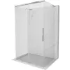 Mexen Rox-3S L háromfalú zuhanyfülke, tolóajtós, 120 x 70 cm, átlátszó, króm - 8C2L-120-070-01-00-3S