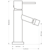 Mexen Rumba bidé csaptelep, Fekete - 73520-70
