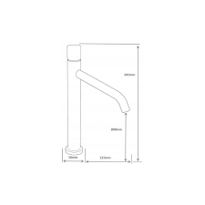 Mexen Rumba magas mosdó csaptelep, Fehér/Króm - 73511-22 csaptelep