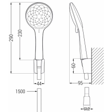 Mexen Sabre R74 fürdőkád csaptelep zuhanyteleppel, Fekete - 7213R74-70 csaptelep