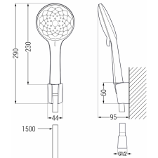 Mexen Sabre R74 kád készlet, Króm - 72103R74-00 fürdőkellék