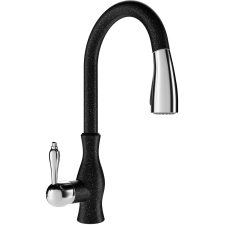 Mexen Savita  mosogató csaptelep  , fekete patat  - 672601-76 Konyhai csap csaptelep