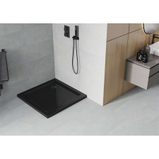Mexen Slim zuhanytálca - 90x90 cm - Fekete kád, zuhanykabin