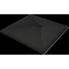 Mexen Stone+ kompozit zuhanytál 80 x 80 cm, fekete, fekete takaró - 44708080-B kád, zuhanykabin