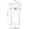 Mexen Stone+   SMC zuhanytálca 160 x 80 cm, fehér ,  takaró arany - 44108016-G Kompozit zuhanytálca Kompozit zuhanytálca