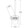 Mexen Tiber WC-kefe, Króm - 7050550-00