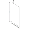 Mexen Vega 170 x 70 cm téglalap alakú kád burkolattal és 1 szárnyas kádparavánnal 60 cm, Fekete minta - 550117077X9506007077