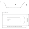 Mexen Vega téglalap alakú kád 170 x 70 cm és burkolattal, Fehér - 55011707000X
